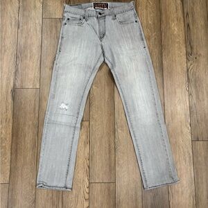 Levi's Gray Slim Jeans with Modern Distressing